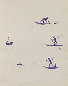 Kwat Kwat -folk - (aboriginerne spydde skilpadde, svane og fisk) Skissebok hovedsakelig av aktiviteter fra aboriginals og hvite ...